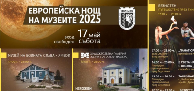 17 май, събота Европейска нощ на музеите 2025 в Ямбол