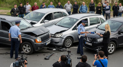 Арестуваха 52-годишен пиян водач потрошил три автомобила по пътя на джипа си