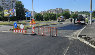 Временна организация на движението по ул. „Преслав“ заради полагане на последен пласт асфалт