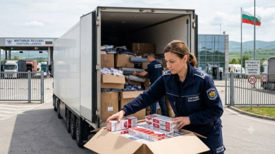 Над 40 000 контрабандни цигари, скрити между текстил за Франция, заловиха на Лесово