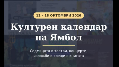 Седмичен културен календар на Община Ямбол